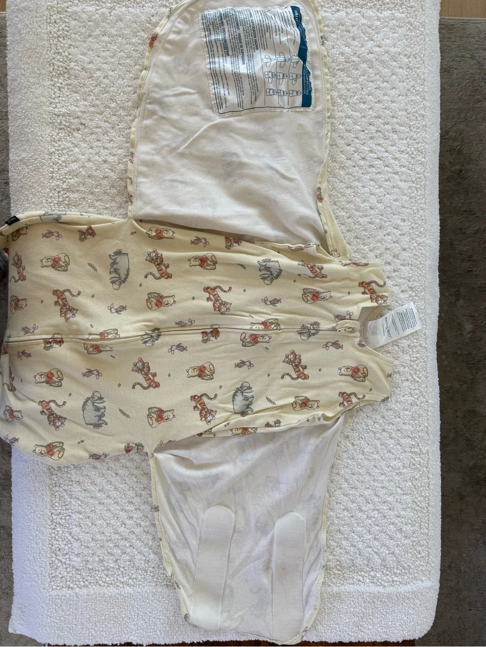 HALO SleepSack Swaddle for Kids - Cream Winnie the Pooh Print